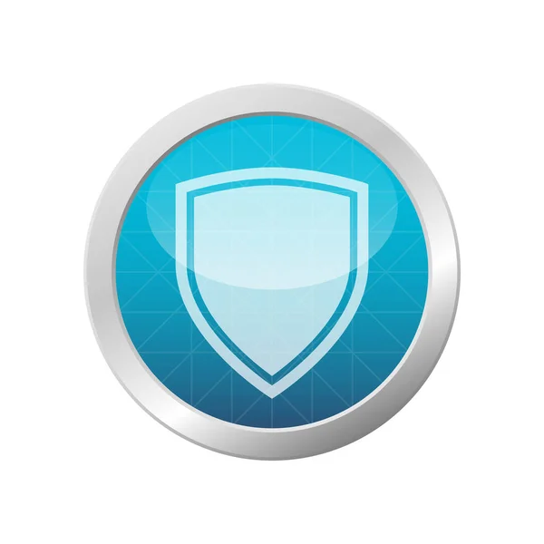 Símbolo Forte Proteção Firewall Ícone Protetor Real Segurança Ilustração Brilhante —  Vetores de Stock