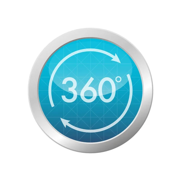 Realidad Virtual 360 Grados View Icono Para Aplicación Web Botón — Archivo Imágenes Vectoriales