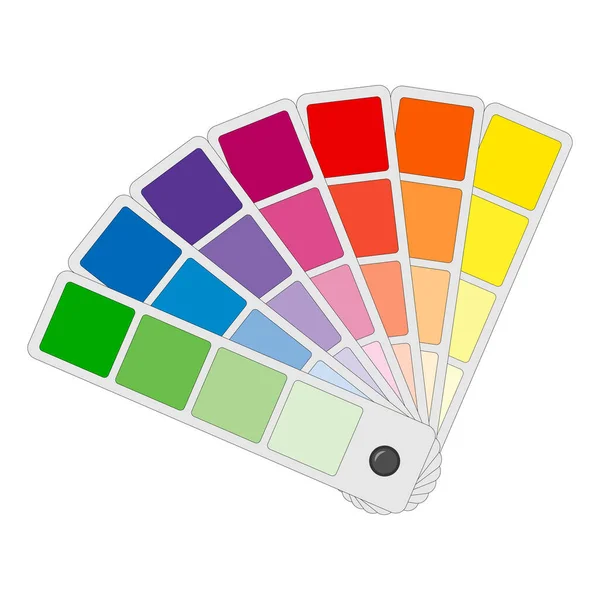 Palety Kolorów Ikona Różnych Odcieni Rozkładanym Wektorze Wentylatora Ilustracja Izolowana — Wektor stockowy