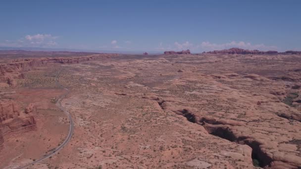 Luftbild Des Arches National Park Uta Einem Schönen Sonnigen Tag — Stockvideo