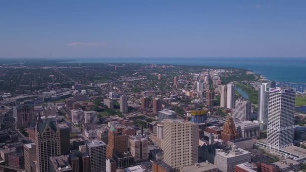 Şehir Merkezindeki Milwaukie Güneşli Bir Hava Video — Stok video