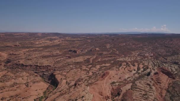 Aerial Video Arches National Park Utah Beautiful Sunny Day — Stock Video