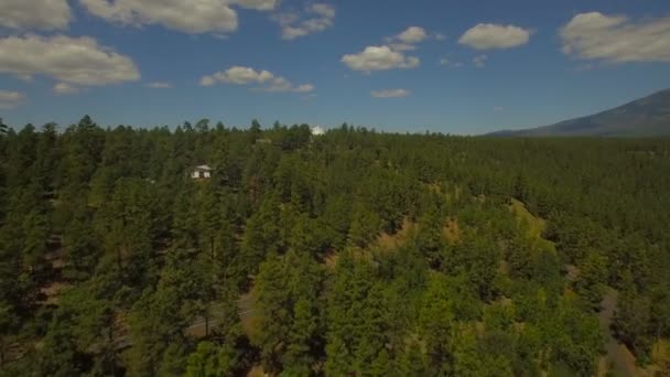 旗杆的空中视频 亚利桑那州的小镇 — 图库视频影像