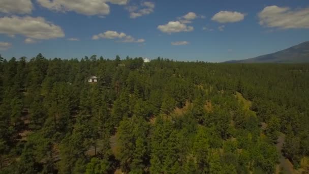 Luftbild Von Flaggenmasten Kleine Stadt Arizona — Stockvideo