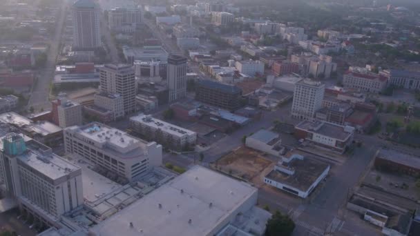 Luftbild Der Innenstadt Von Montgomery Bei Sonnenaufgang — Stockvideo