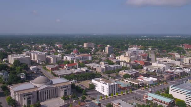 Aerial Video Downtown Montgomery Sunny Day — Stock Video