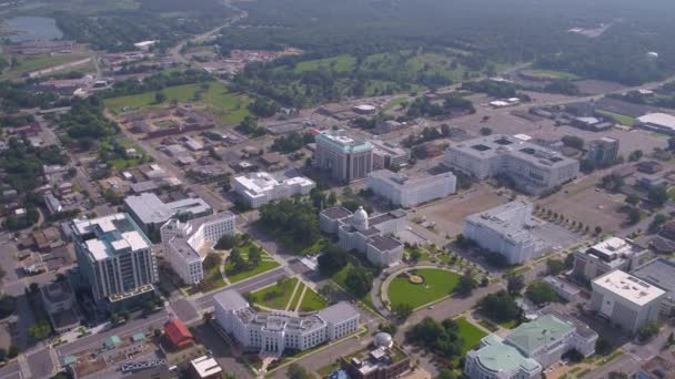 Vídeo Aéreo Del Centro Montgomery Día Soleado — Vídeo de stock