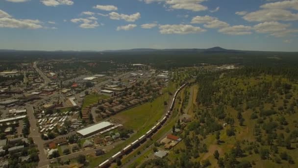 Vídeo Aéreo Flagstaff Ciudad Pequeña Arizona — Vídeos de Stock