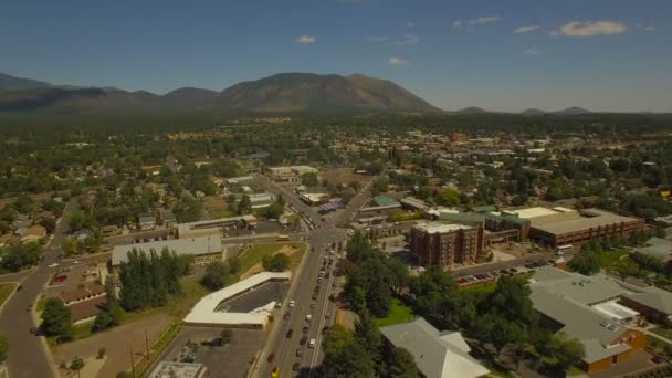 Vídeo Aéreo Flagstaff Ciudad Pequeña Arizona — Vídeo de stock