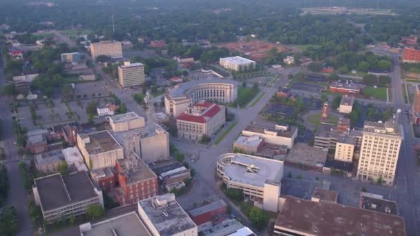 Lotnicze Wideo Miasta Montgomery Wschodzie Słońca — Wideo stockowe