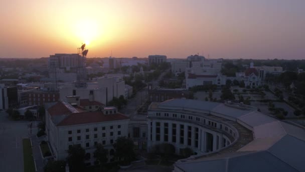 Luftbild Der Innenstadt Von Montgomery Bei Sonnenaufgang — Stockvideo