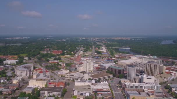 Letecké Video Centra Města Montgomery Slunečného Dne — Stock video