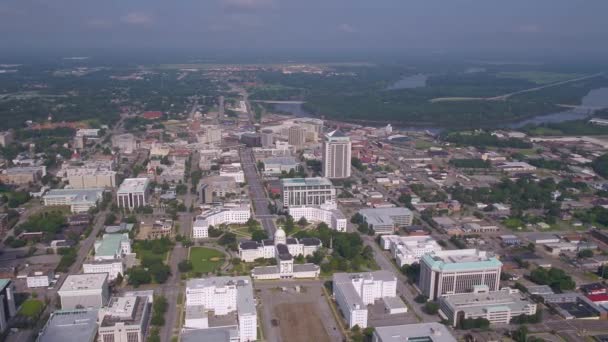Légi Videó Downtown Montgomery Egy Napsütéses Napon — Stock videók