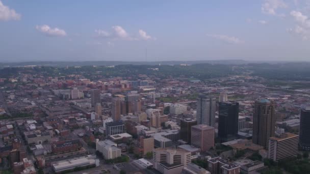 Luftbild Der Innenstadt Von Birmingham Einem Sonnigen Tag — Stockvideo