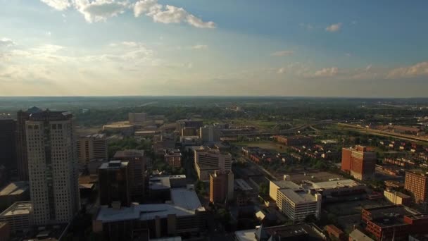 Vídeo Aéreo Centro Birmingham Dia Ensolarado — Vídeo de Stock