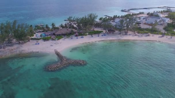 Lotnicze Wideo Wyspy Nassau Bahamach Jasne Piękny Słoneczny Dzień — Wideo stockowe