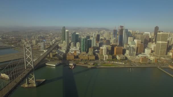 Luchtfoto Video Van San Francisco Californië — Stockvideo