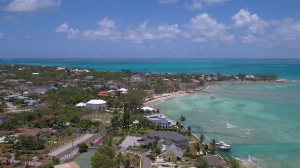 Nassau Sziget Bahamákon Tiszta Szép Napos Légi Videó — Stock videók