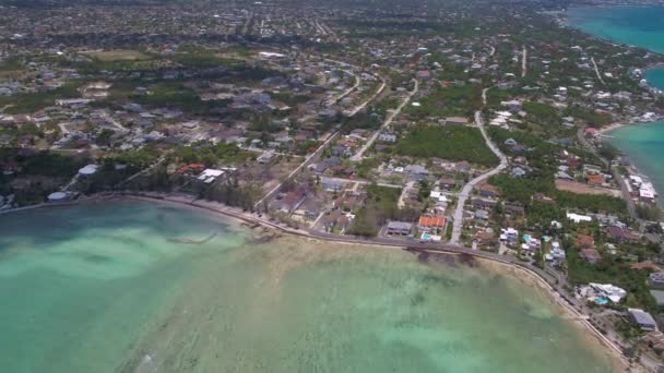 Lotnicze Wideo Wyspy Nassau Bahamach Jasne Piękny Słoneczny Dzień — Wideo stockowe