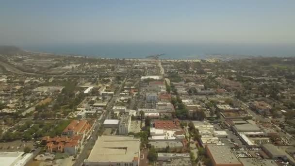 圣巴巴拉在加利福尼亚的空中录影 — 图库视频影像
