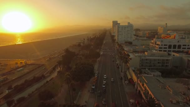 Vídeo Aéreo Santa Monica Califórnia — Vídeo de Stock