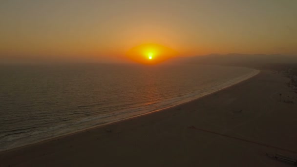 Lotnicze Wideo Santa Monica Kalifornii — Wideo stockowe