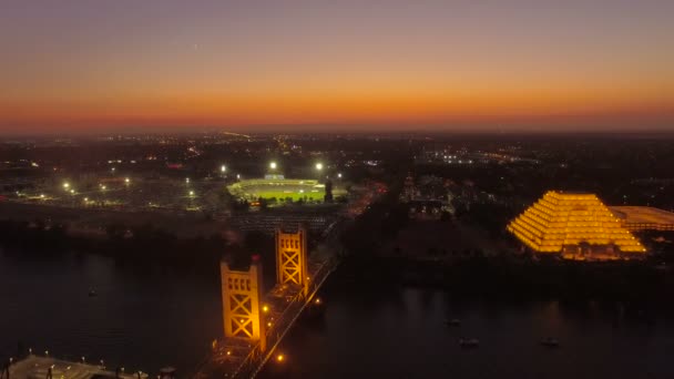 Aerial Video Sacramento Kalifornien — Stockvideo