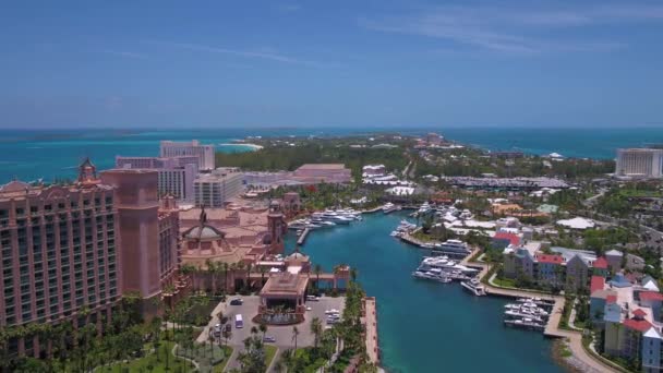 Video Aereo Dell Isola Nassau Alle Bahamas Una Bella Giornata — Video Stock