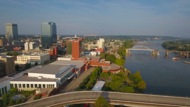 Aerial Video Little Rock Arkansas — Stockvideo