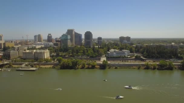 Luftbild Von Sacramento Kalifornien — Stockvideo