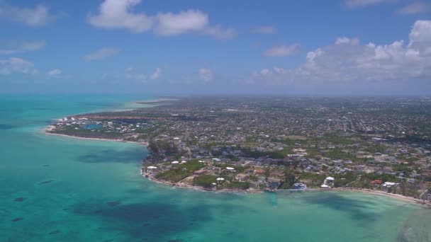 Nassau Sziget Bahamákon Tiszta Szép Napos Légi Videó — Stock videók