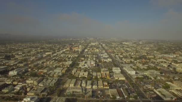 Luchtfoto Video Van Santa Monica California — Stockvideo