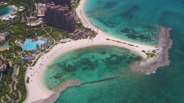 Vídeo Aéreo Ilha Nassau Nas Bahamas Belo Claro Dia Ensolarado — Vídeo de Stock