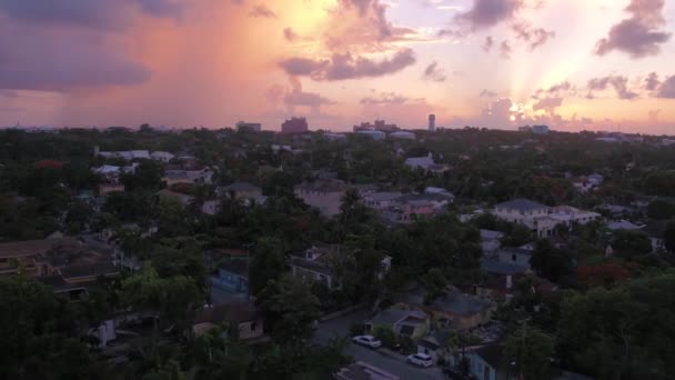 Vídeo Aéreo Ilha Nassau Nas Bahamas Pôr Sol — Vídeo de Stock