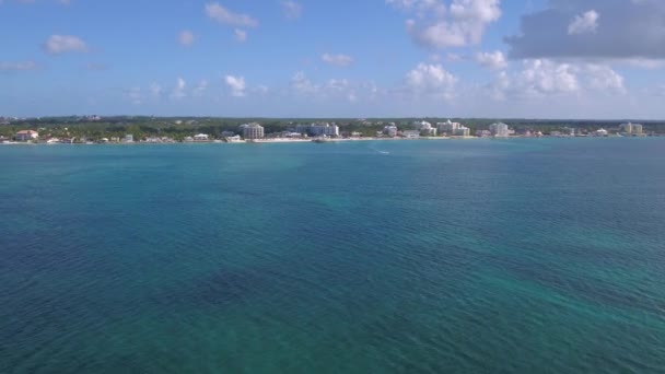 Aerial Video Nassau Island Bahamas Clear Beautiful Sunny Day — Stock Video