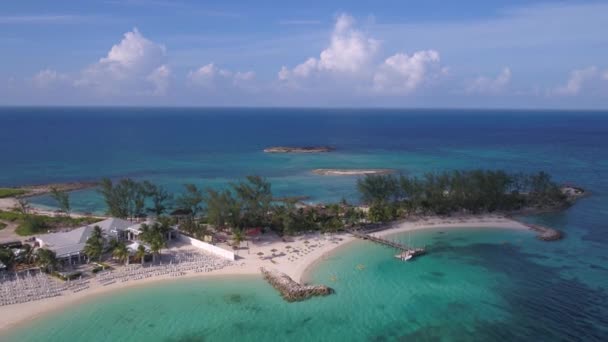 Aerial Video Nassau Island Bahamas Clear Beautiful Sunny Day — Stock Video