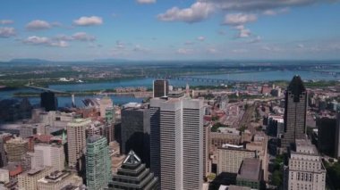 Montreal Kanada hava güneşli bir günde şehir merkezinde