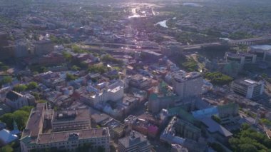 Quebec City hava video güzel güneşli bir günde.