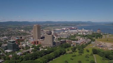 Quebec City hava video güzel güneşli bir günde.
