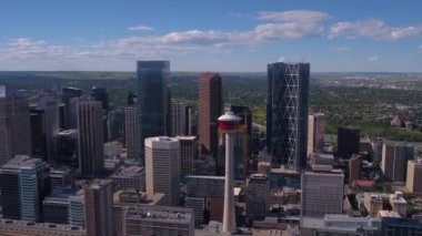 Şehir Calgary güneşli bir hava Video.