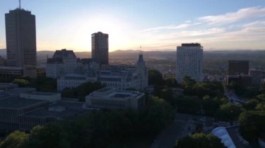 Quebec City hava video güzel güneşli bir günde.