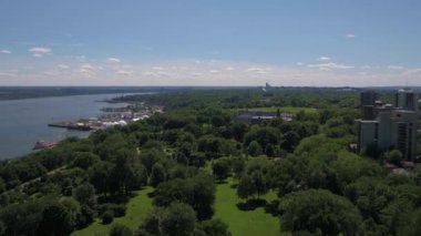 Quebec City hava video güzel güneşli bir günde.