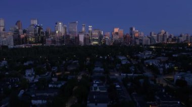 Şehir Calgary geceleri hava Video