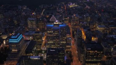 Montreal hava video şehir merkezinde güzel bir akşam gün batımında