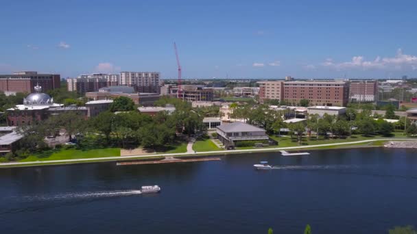 Luftbild Der Innenstadt Von Tampa Und Umgebung Einem Sonnigen Tag — Stockvideo