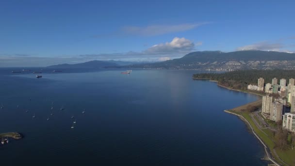 Видео Воздуха Ванкувере Канада — стоковое видео