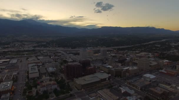 Lotnicze Wideo Colorado Springs Stanie Kolorado — Wideo stockowe