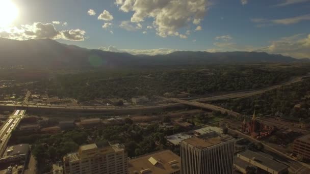 科罗拉多州科罗拉多泉空中视频 — 图库视频影像