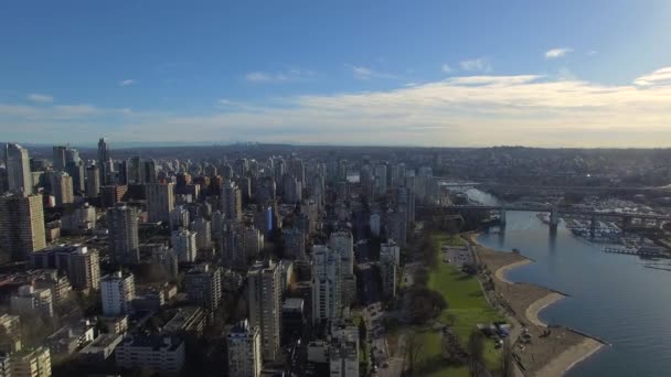 Vancouver Kanada Hava Video — Stok video