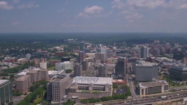 Aerial Video Downtown Stamford Harbor — Stock Video